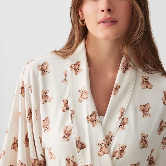 Ardene Cream Teddy Bear Patterned Robe - Picture 3 of 4